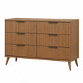 Komoda bambusowa z 6 szufladami 120x40x80 cm brązowa
