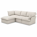 Modułowa sofa narożna materiałowa 210cm x 150cm x 85cm beżowa