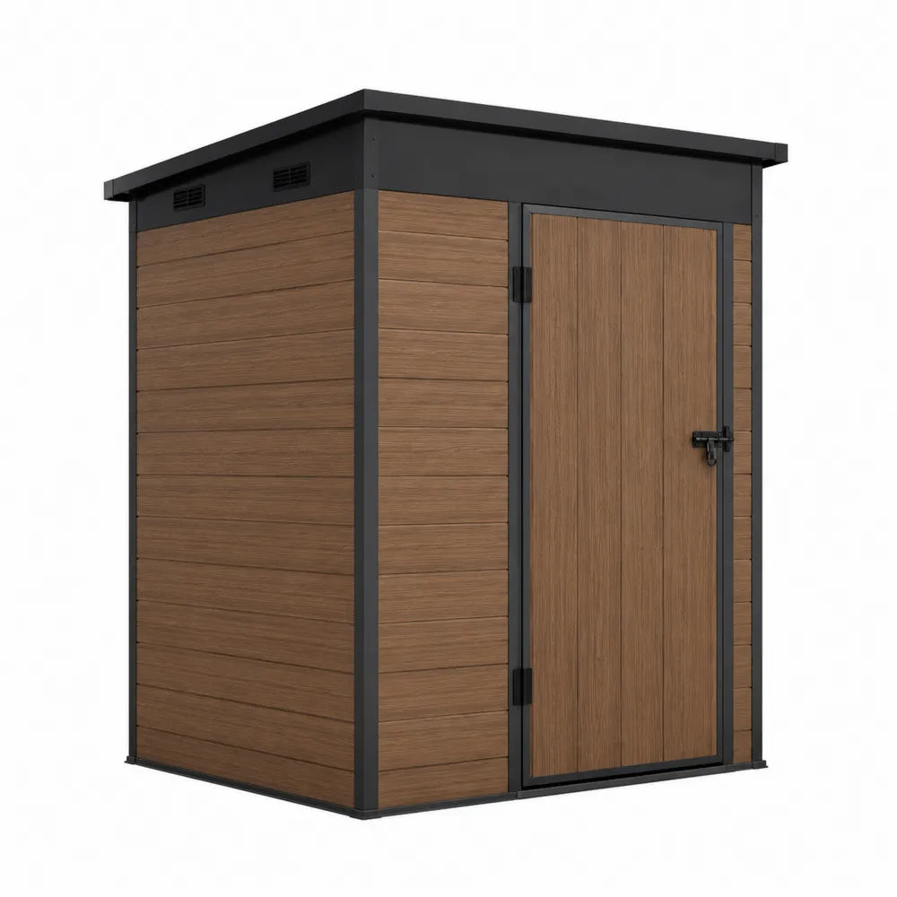 Metalowa szopa ogrodowa z panelami kompozytowymi 182x94x195 cm