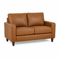 Dwuosobowa skórzana sofa brązowa